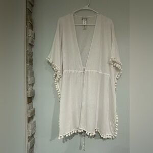 Tommy Bahama Women’s Open Front Tunic – White – Size SP (Small Petite)